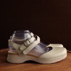 Dansko Shoes Womens Size EU 39 US 8.5-9 Ivory Rissa Mary Jane Leather Comfort